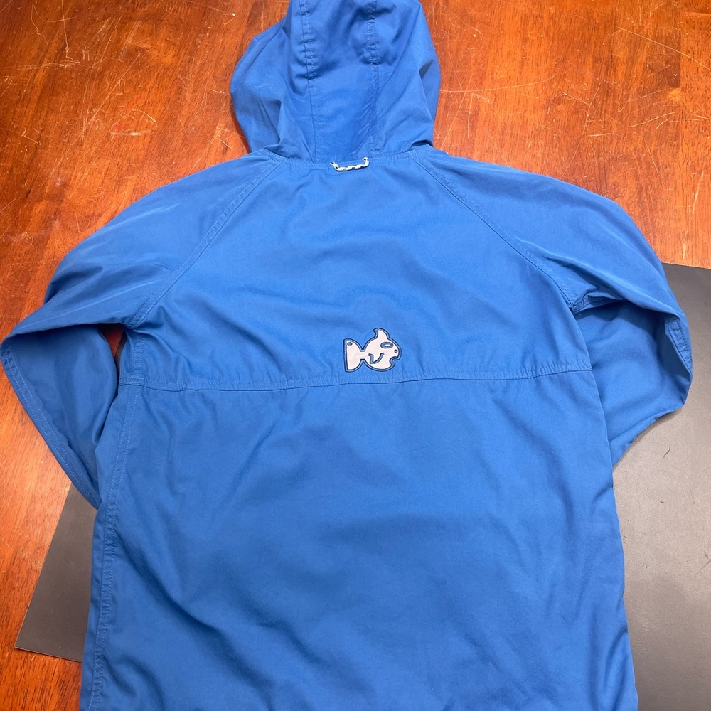 Prodoh Blue Hooded Windbreaker Anorak Jacket size 10 - Picture 5 of 10